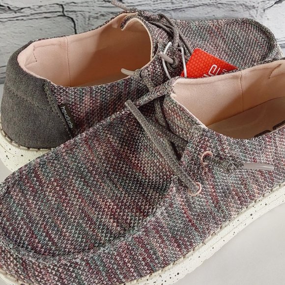 HEY DUDE 'WENDY SOX' MOCCASIN SHOES ANTIQUE ROSÈ HEATHER - Picture 7 of 16